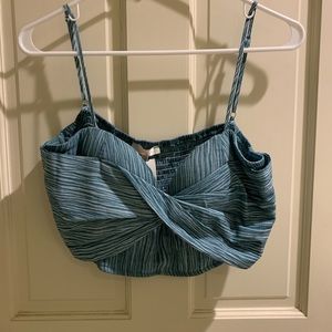 Aqua colored summer crop top